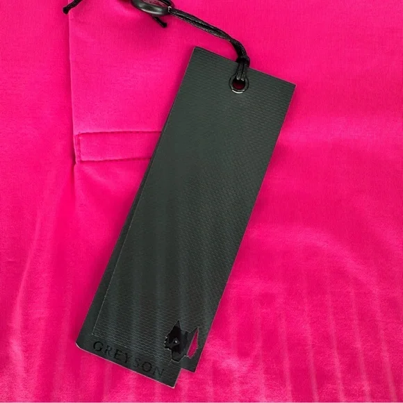 Greyson Men's Large Cayuse Barbie Core Pink Glasseye Short Sleeve Polo NWT - Picture 7 of 8